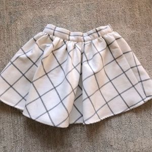 Janie and Jack cream and gray windowpane skirt 5
